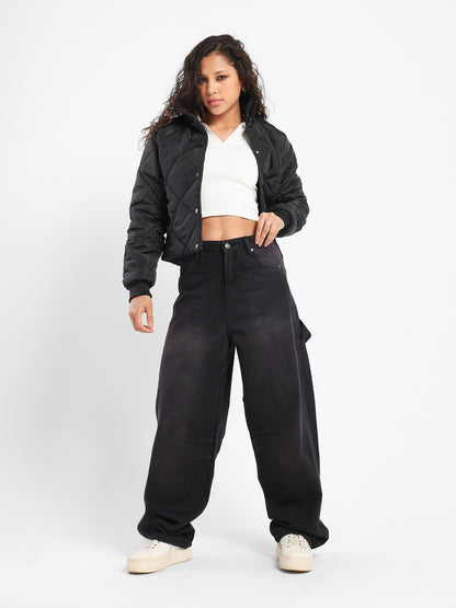Jacket Button Front Puffer