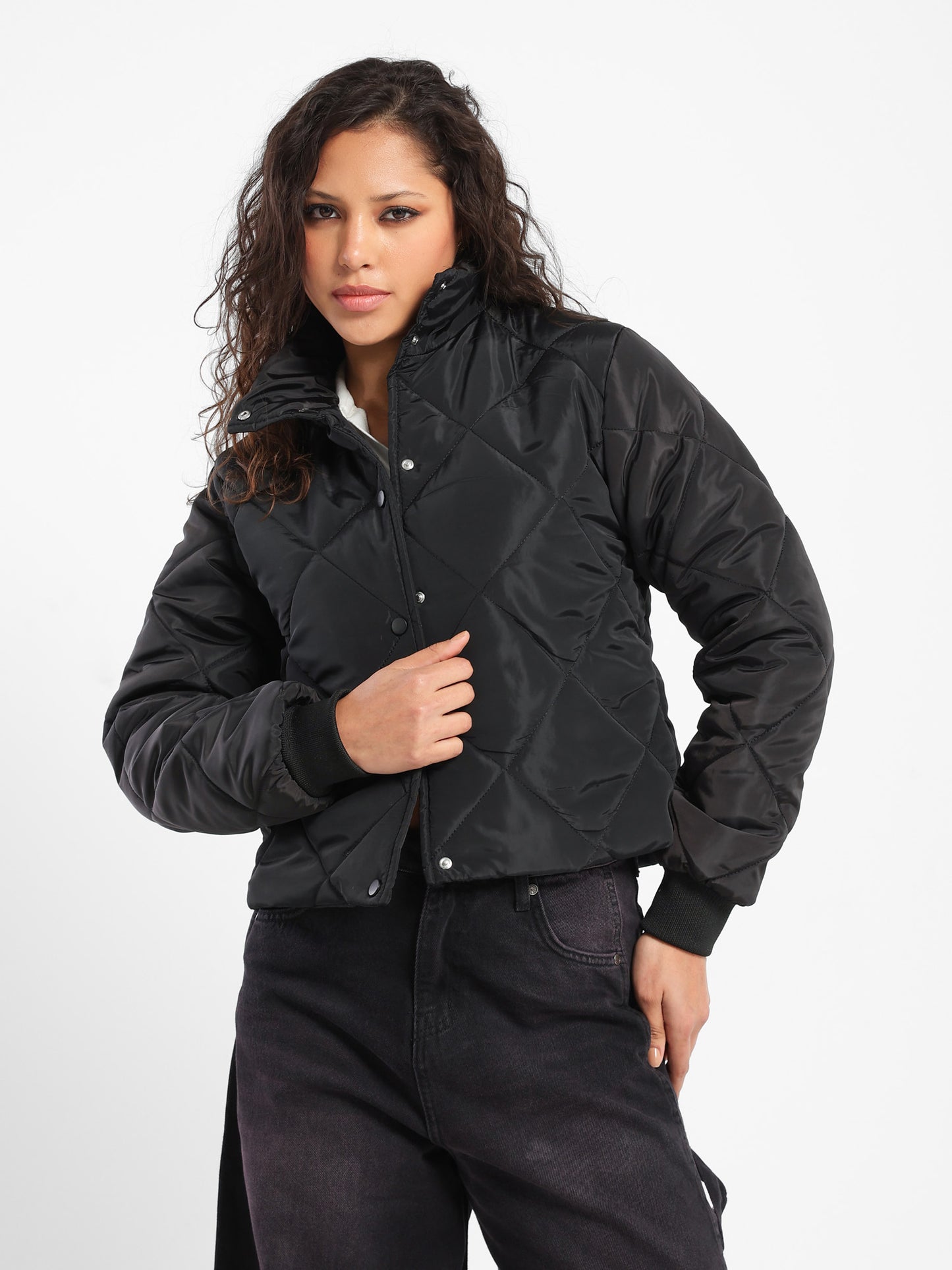 Jacket Button Front Puffer