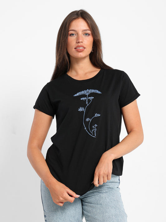 Minimal Tree Print T-Shirt