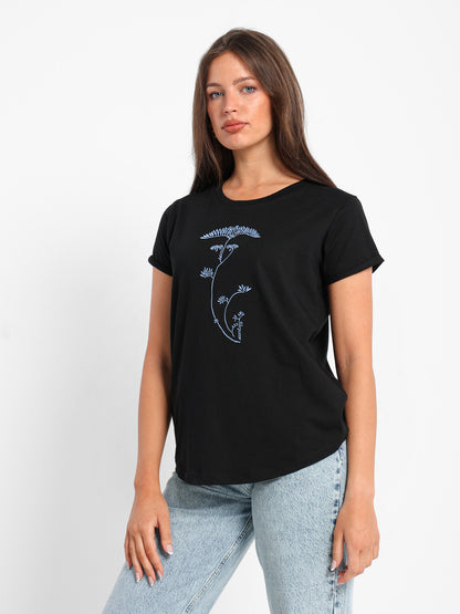 Minimal Tree Print T-Shirt