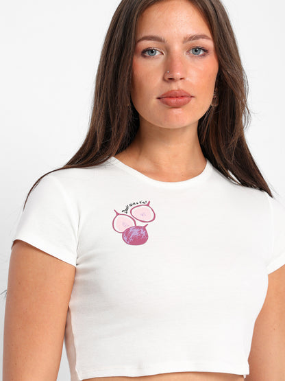 "Don't Give a Fig" Printed Baby Tee