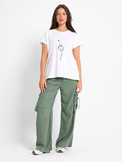 Shapes Front Print T-Shirt