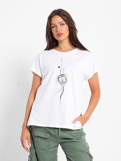 Shapes Front Print T-Shirt