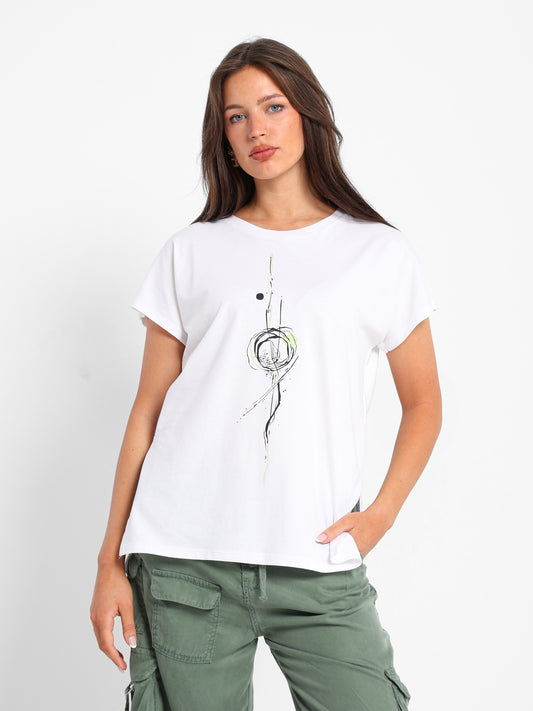 Shapes Front Print T-Shirt
