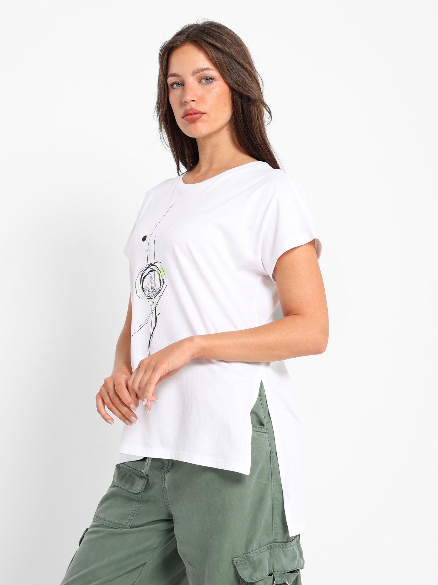 Shapes Front Print T-Shirt