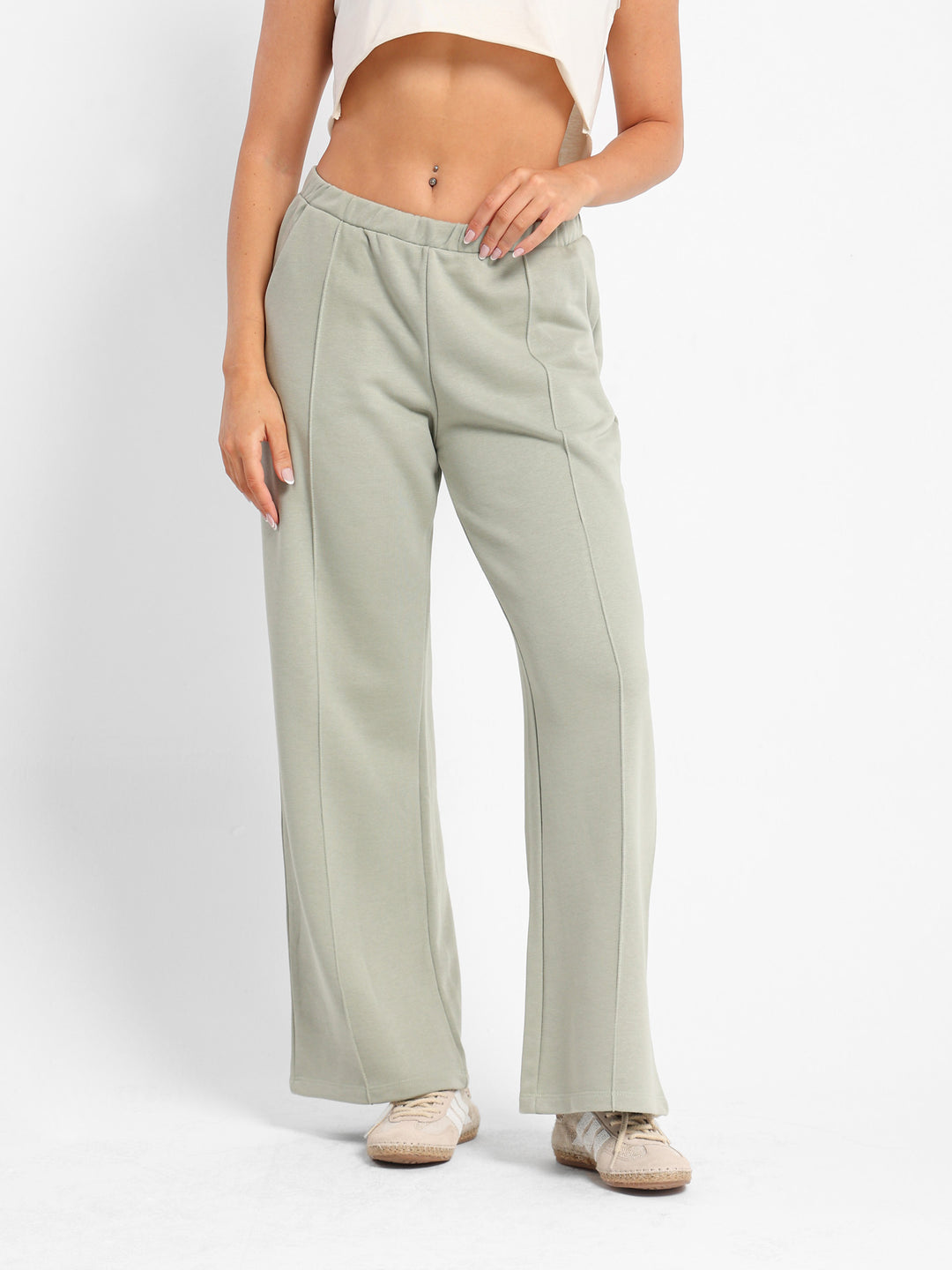 Wide-Leg Sweatpants