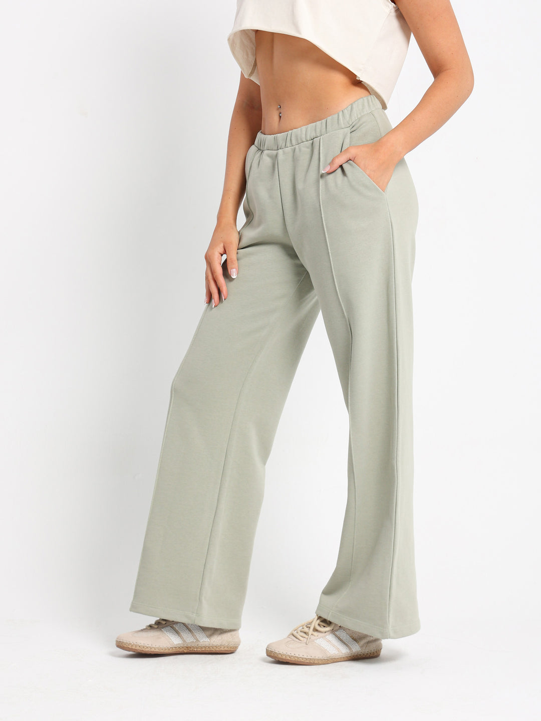 Wide-Leg Sweatpants