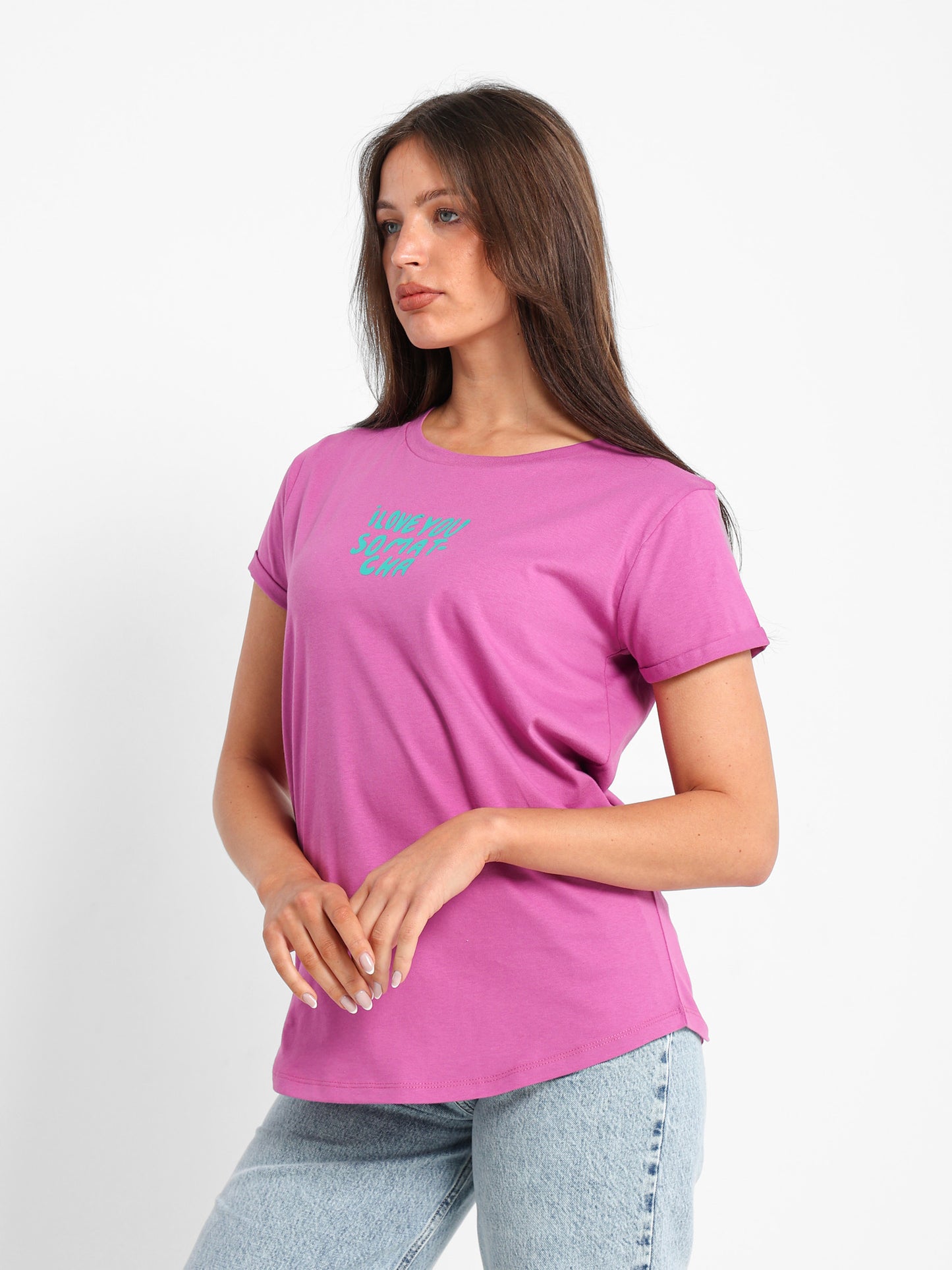 Front Text  Print T-Shirt
