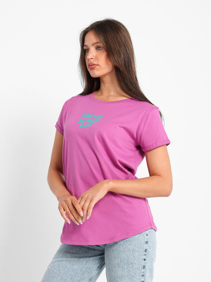 Front Text  Print T-Shirt