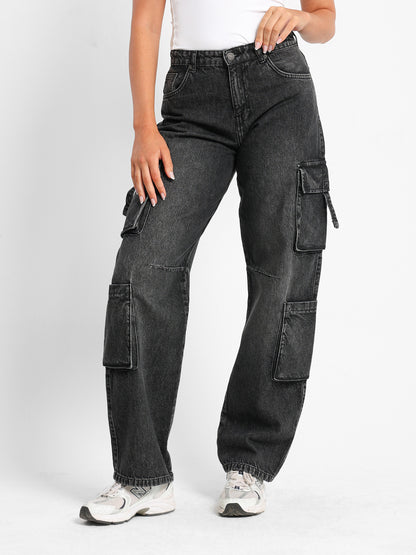 Cargo Jeans with Multiple Pockets
