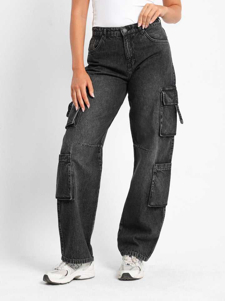 Cargo Jeans with Multiple Pockets