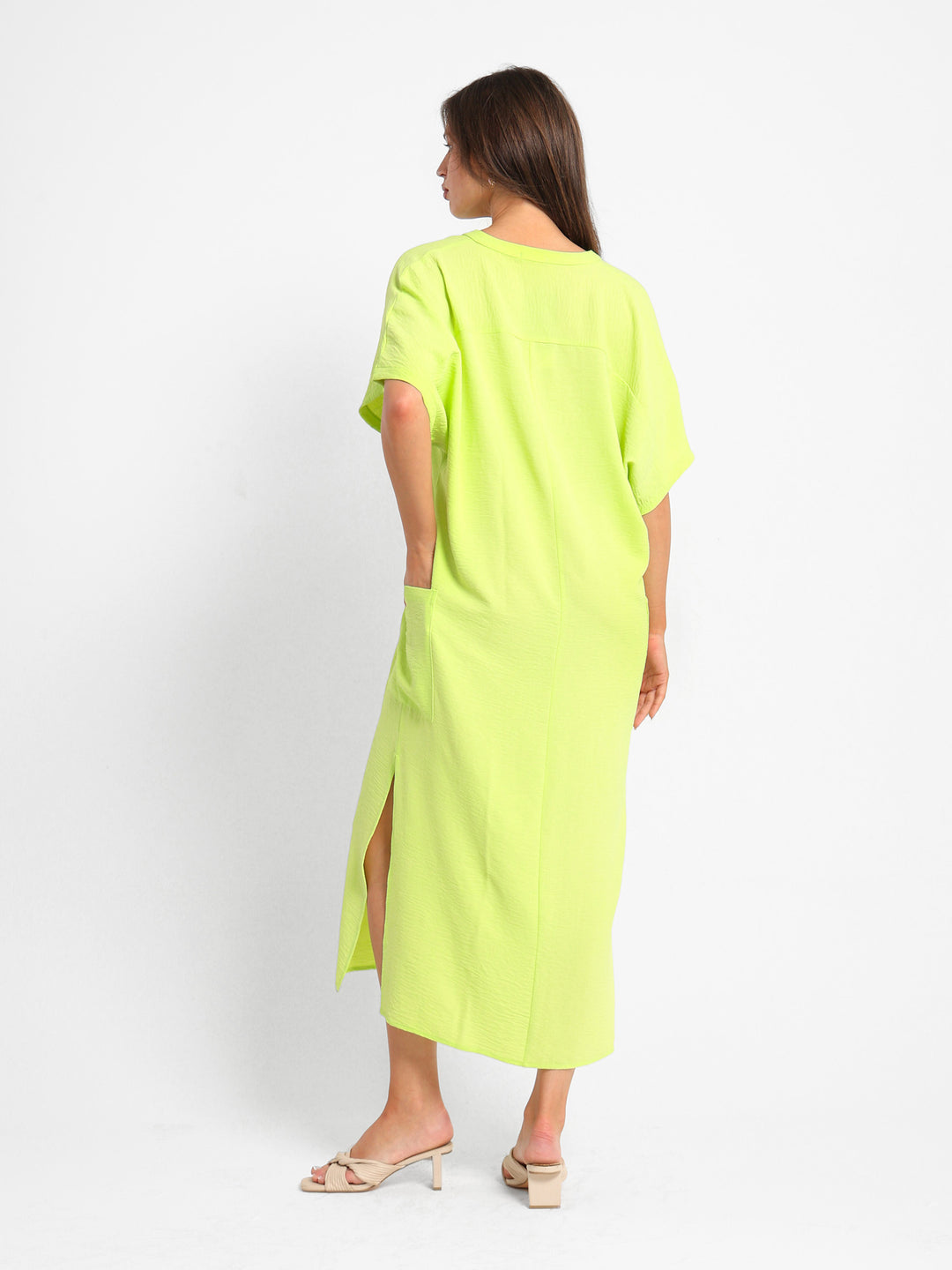 Grandad Collar Maxi Dress