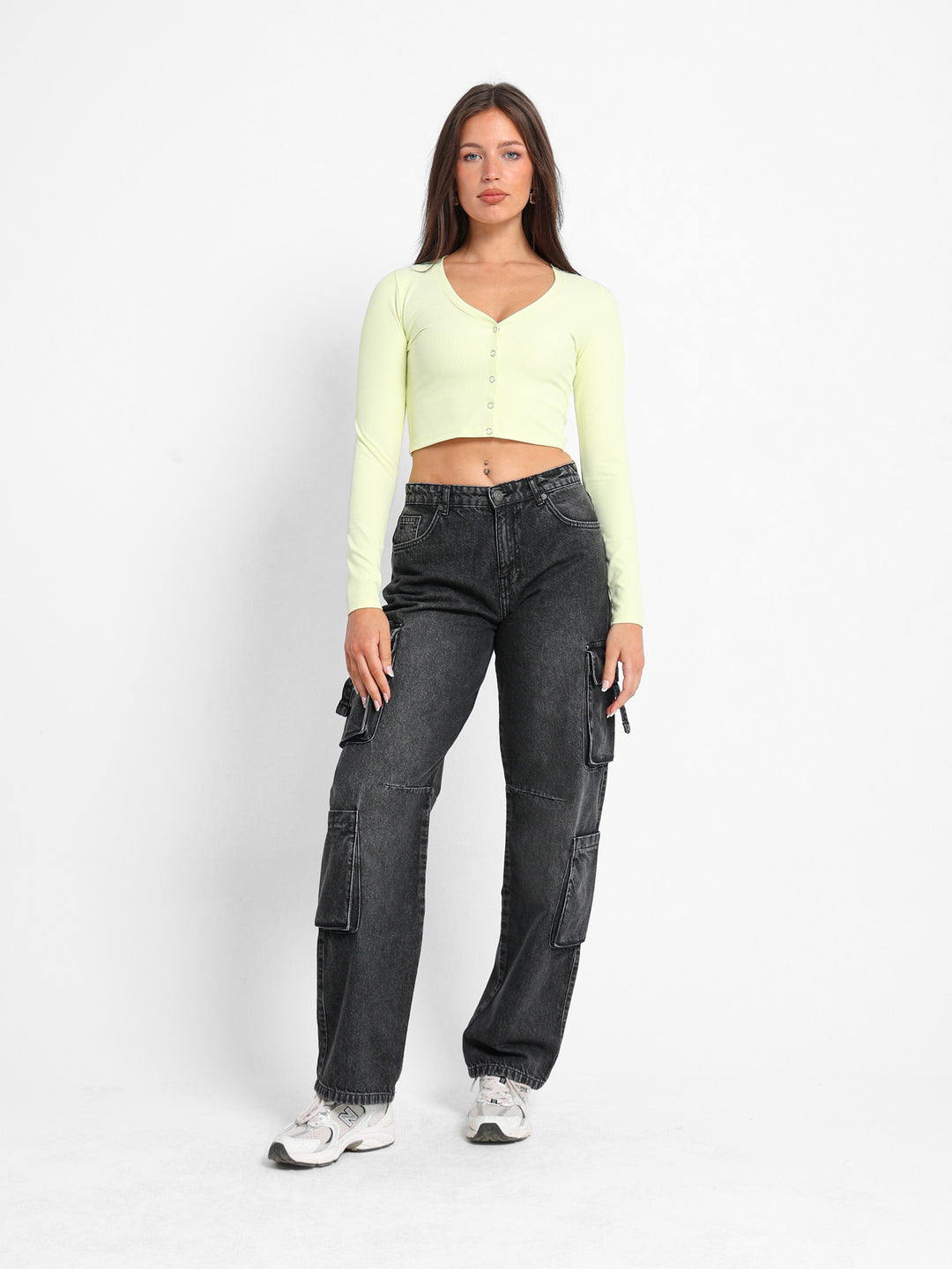 Ribbed Cropped Cardigan