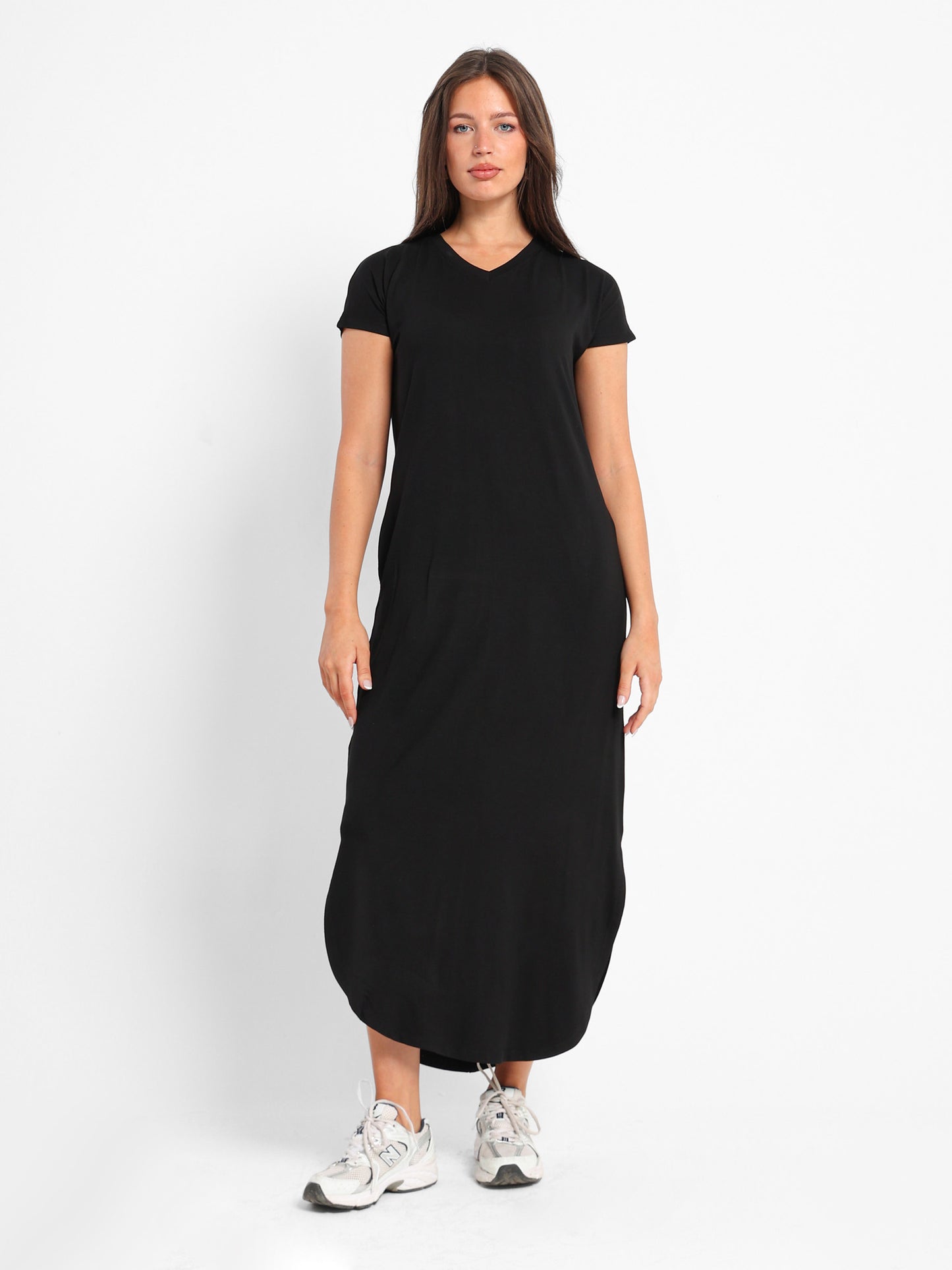 Slit-Side Maxi Dress with Pockets