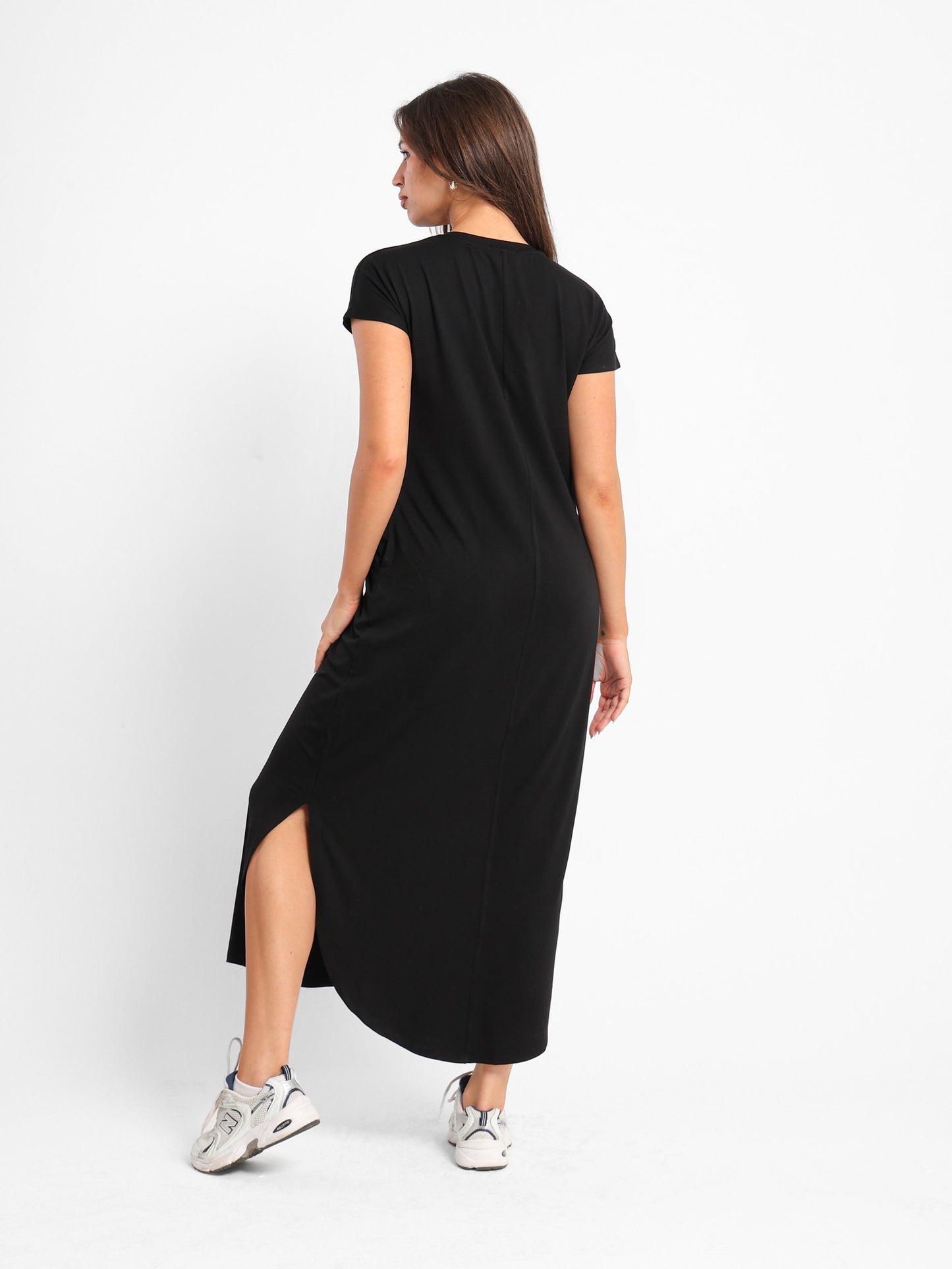 Slit-Side Maxi Dress with Pockets