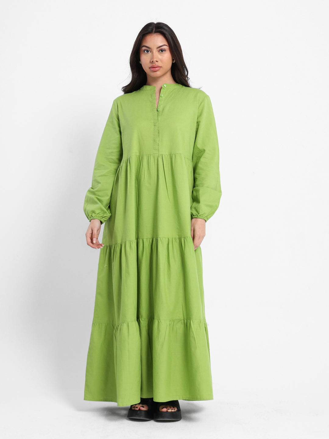 Long Sleeve Maxi Tiered Dress