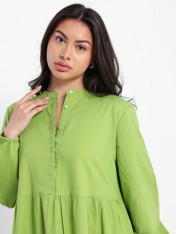 Long Sleeve Maxi Tiered Dress