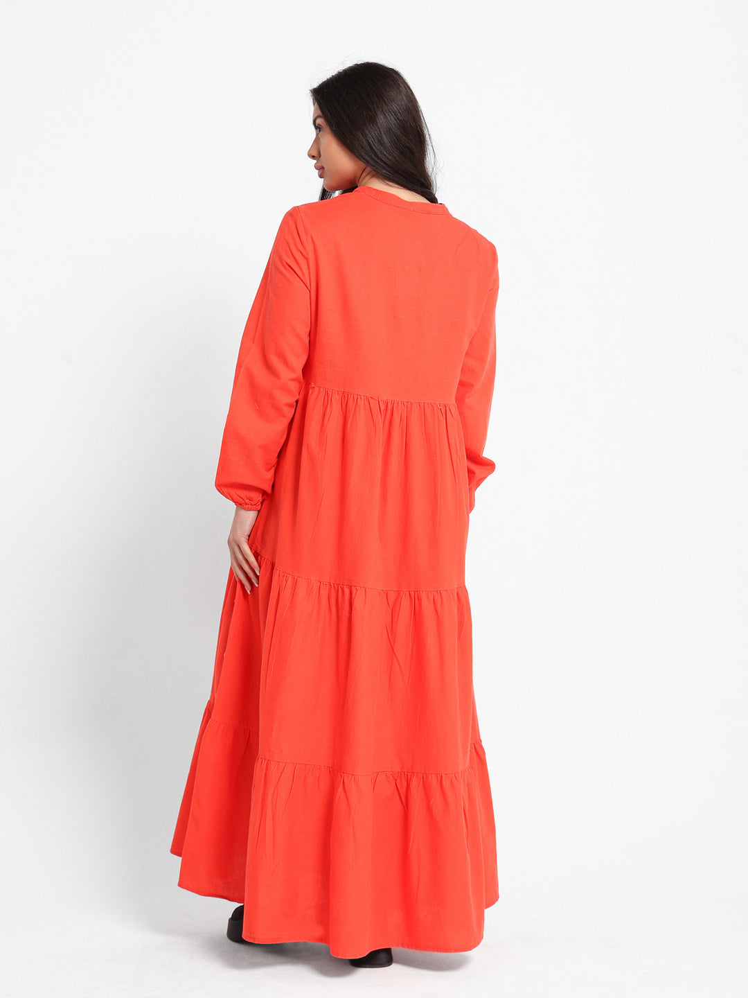 Long Sleeve Maxi Tiered Dress