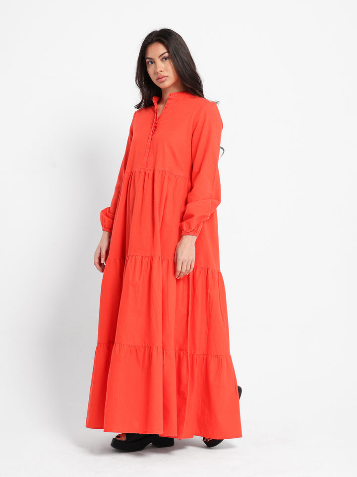 Long Sleeve Maxi Tiered Dress
