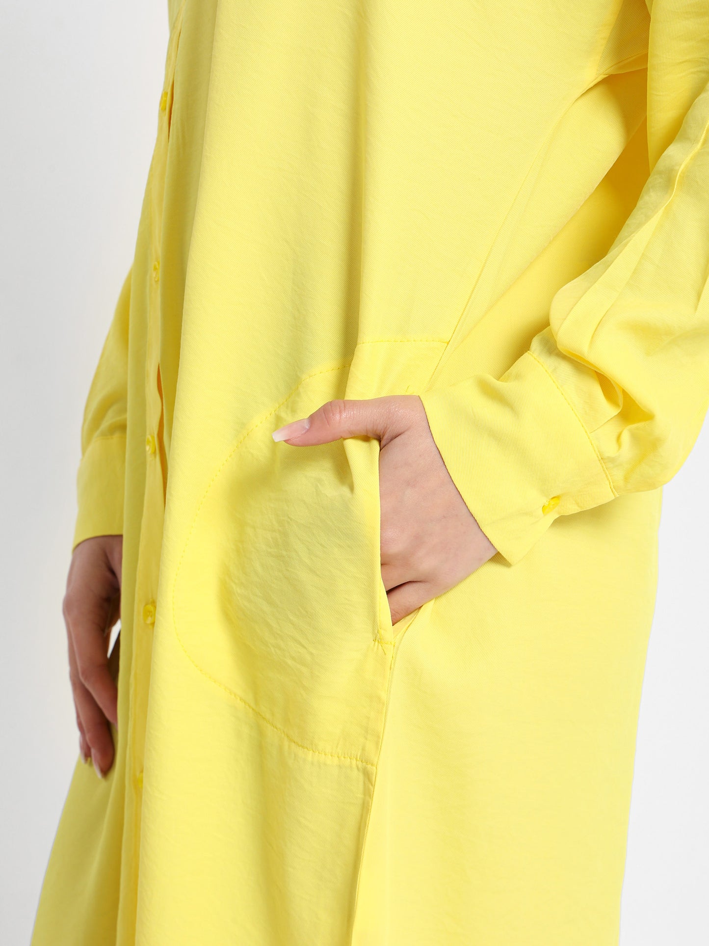 Long Shirt Dress with Slit Side