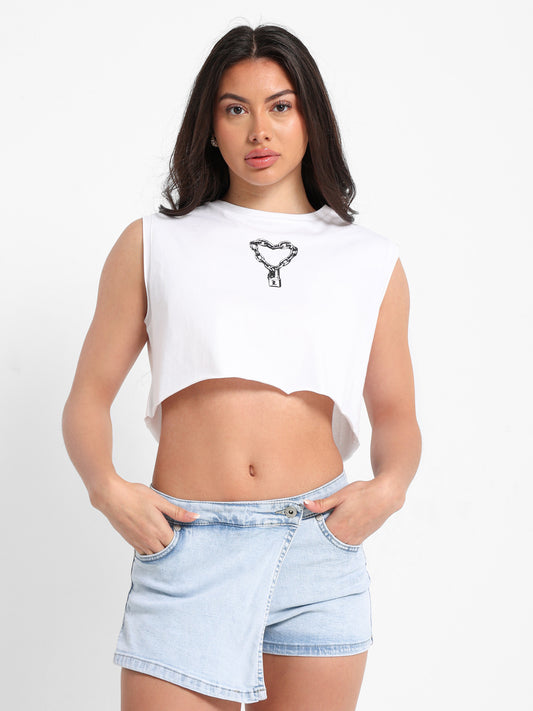Wonderful Print Sleeveless T-Shirt