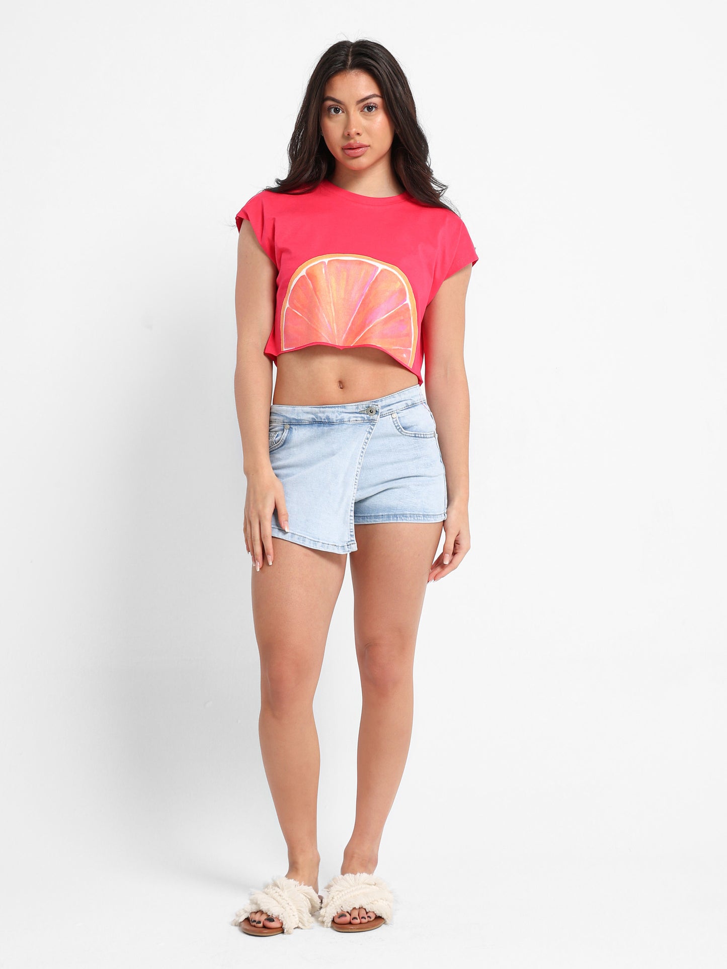 Half Grapefruit Cropped T-Shirt