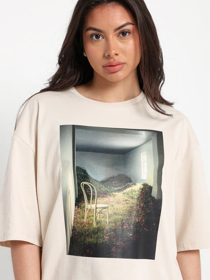 Oversized T-Shirt Front Printed Print