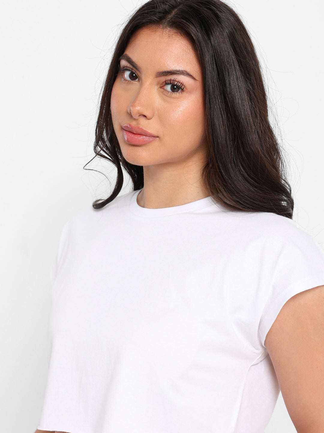 Cap Sleeve Cropped T-Shirt