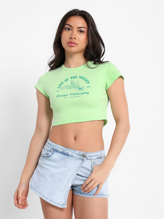 Letters Print Baby Tee
