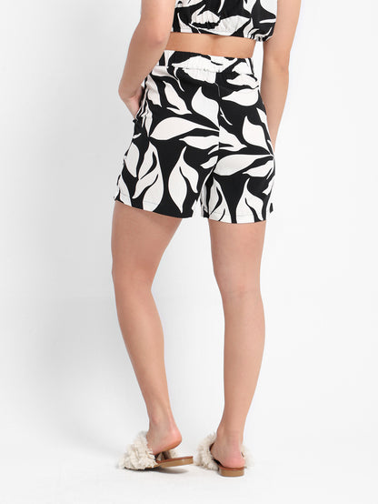 All-Over Printed Mini Shorts