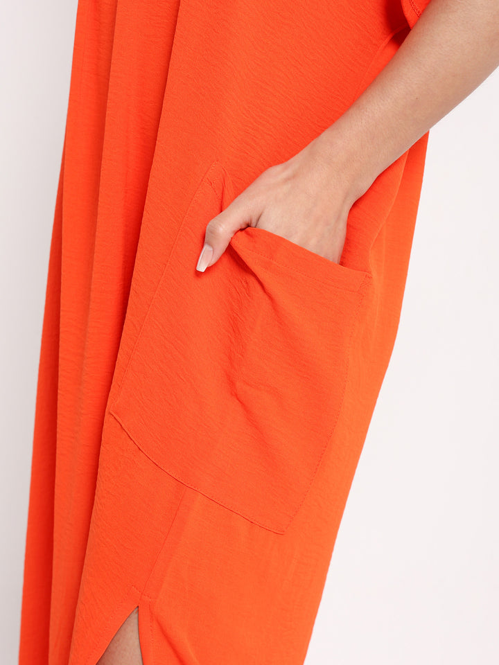 Grandad Collar Maxi Dress