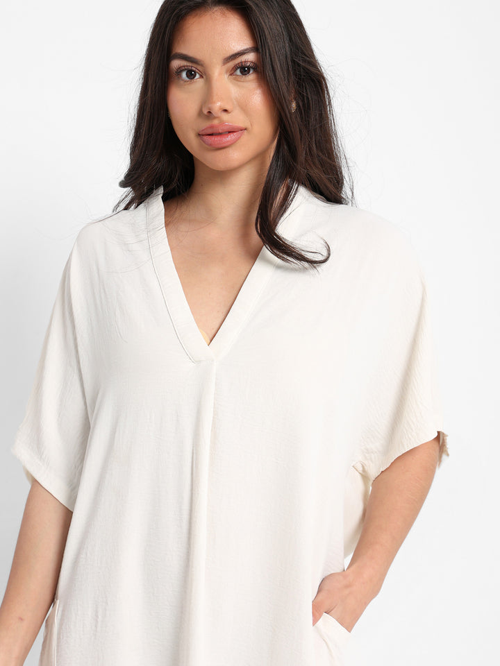 Grandad Collar Maxi Dress