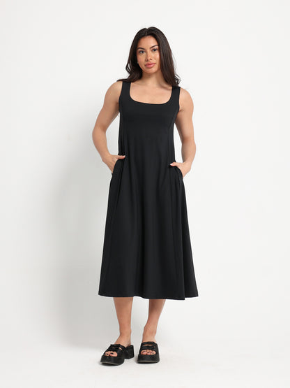 Sleeveless Dress with Waist Darts