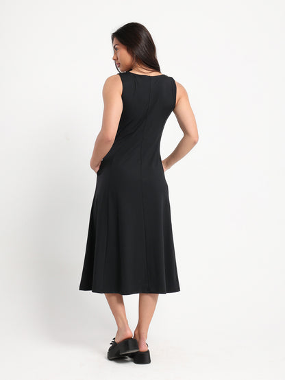 Sleeveless Dress with Waist Darts