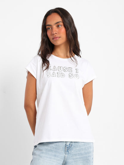 Reform Printed Cap Sleeve T-Shirt