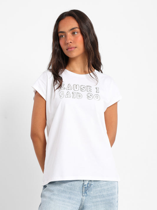 Reform Printed Cap Sleeve T-Shirt