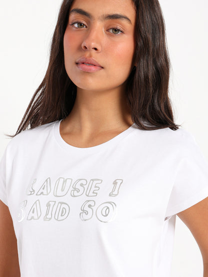 Reform Printed Cap Sleeve T-Shirt