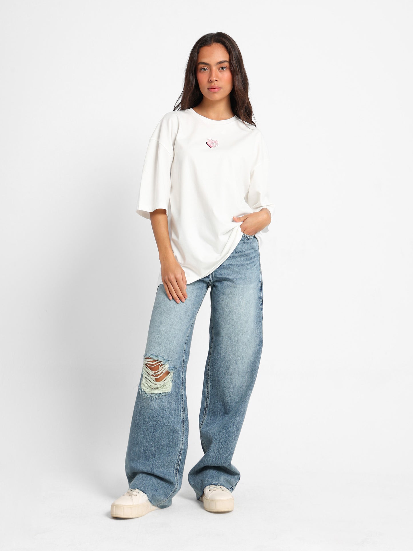 Oversized T-Shirt Peppermint Creams Print