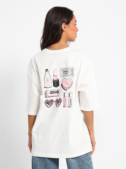 Oversized T-Shirt Peppermint Creams Print
