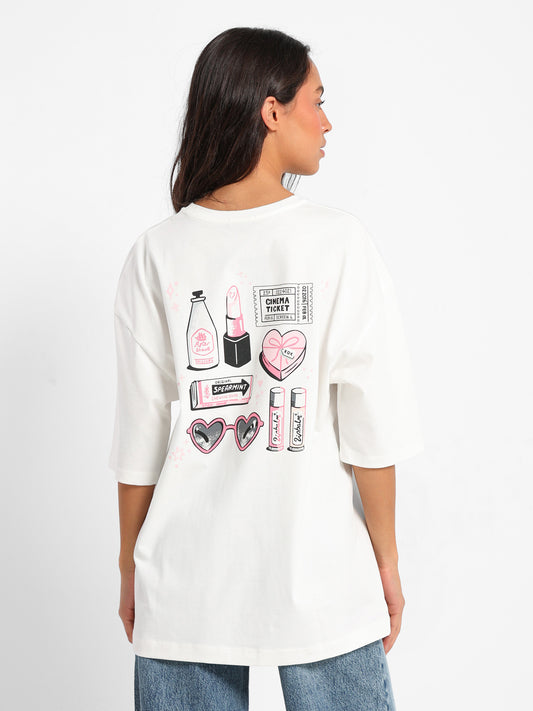 Oversized T-Shirt Peppermint Creams Print