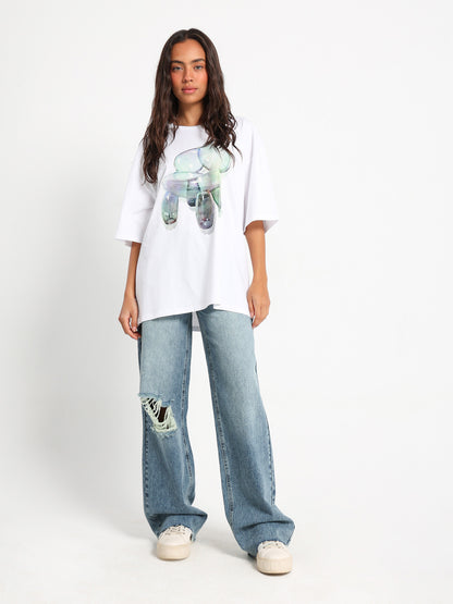 Oversized T-Shirt Bubbly Chair Print