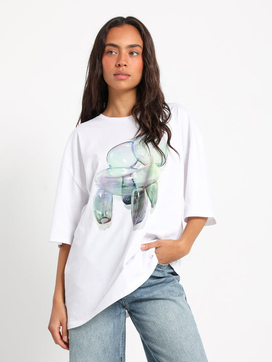 Oversized T-Shirt Bubbly Chair Print