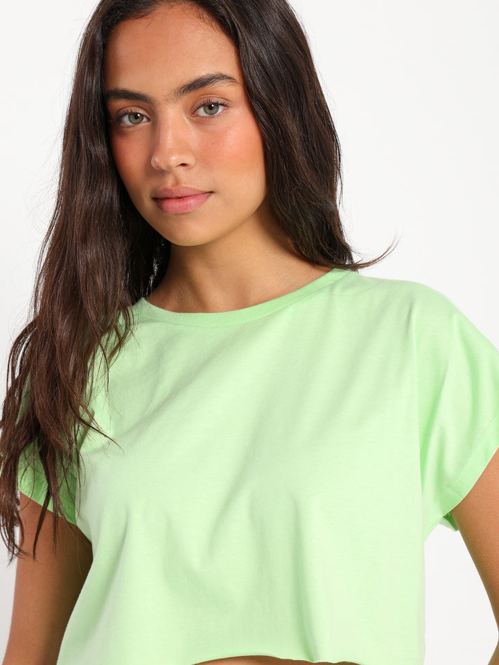 Cap Sleeve Cropped T-Shirt