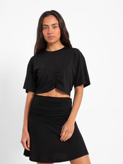 Fitted Waist Short Sleeve Tee
