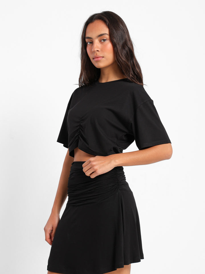Fitted Waist Short Sleeve Tee