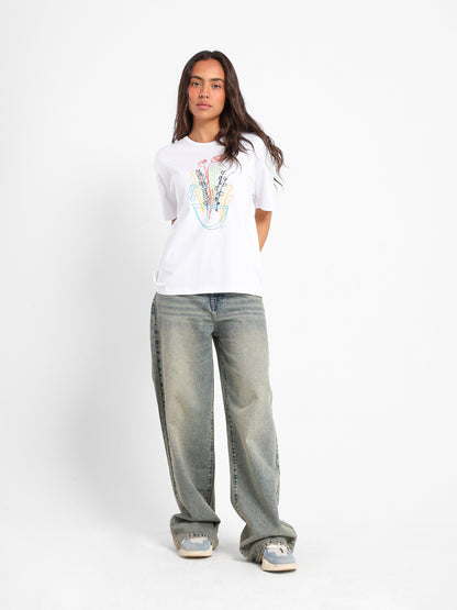 Floral Embroidered Loose T-Shirt