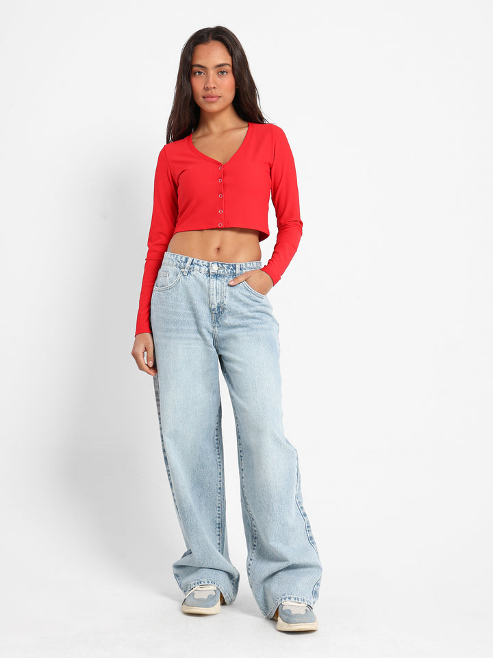 Ribbed Cropped Cardigan