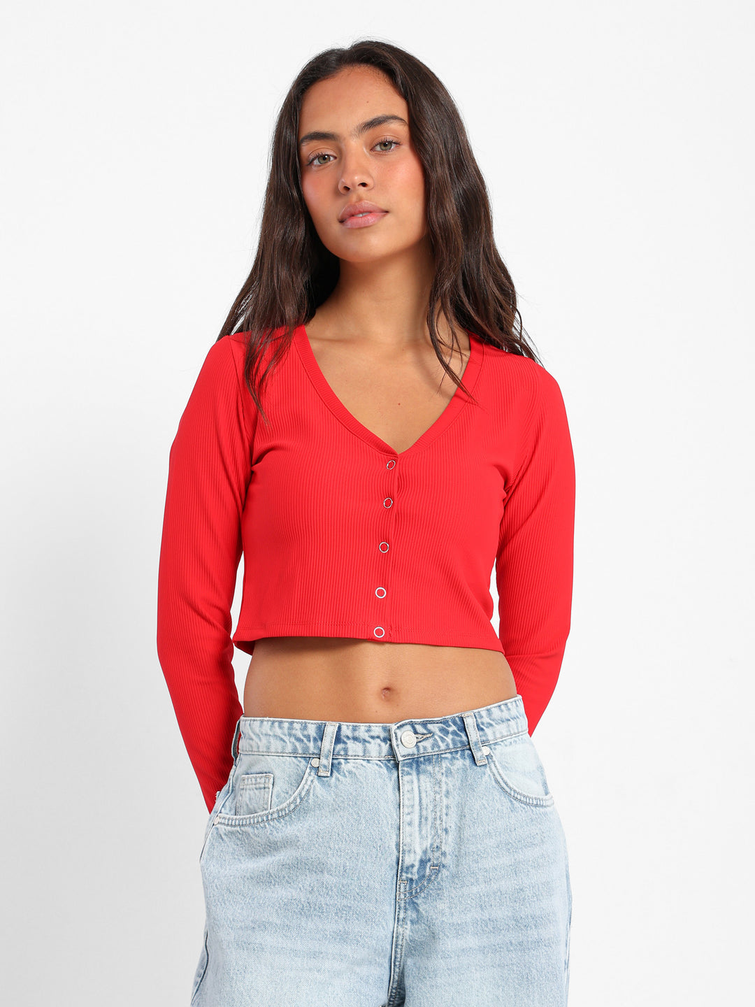 Ribbed Cropped Cardigan