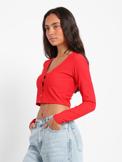 Ribbed Cropped Cardigan