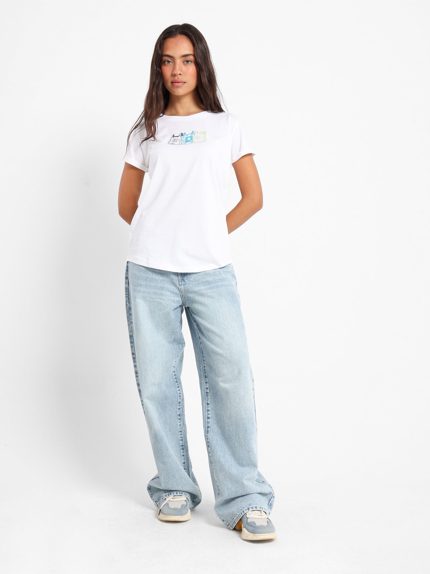 Colored Plastic Bags Print T-Shirt